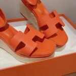 Hermes Doll 40 Espadrilles Orange For Women 1.6in/4cm - Image 2