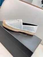 Prada Espadrillas With Crystals White For Women 0.8in/20mm PRD - Image 3