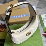 Gucci Marmont Half Moon Shaped Mini Bag White 699514 DTDHT 9022 - Image 7