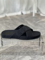Gucci Men’s GG Crisscross Slide Sandals Black For Men 429362 - Image 4