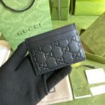 Gucci Signature Card Case Black Metal Hardware For Men 4in/10cm GG ‎473927 CWC1N 1000 - Image 4