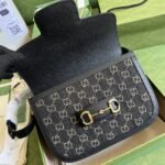 Gucci Horsebit 1955 Shoulder Bag Black And Ivory 602204 UN3BG 1274 - Image 4