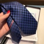 Gucci GG Pattern Silk Tie Navy Blue GG Men Tie ‎456520 4B002 4168 - Image 2