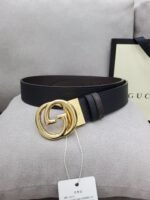 Gucci Belt With Interlocking G Buckle Black - Image 7