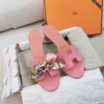 Hermes Oasis Sandals Pink For Women H151215Z - Image 2