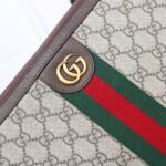 Gucci Ophidia Pouch With Web Beige And Ebony GG Supreme Canvas 672989 96IWT 8745 - Image 3