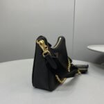 Prada System Nappa Patchwork Shoulder Bag Black For Women, Women's Bags 9.4in/24cm - Image 7