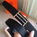 Hermes Rider Belt Buckle & Reversible Strap Black - Image 2