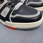 Louis Vuitton Trainer Sneaker Mix Of Materials Black For Men LV - Image 3