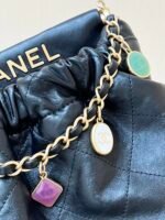Chanel CC Small Bucket Bag Black - Image 3