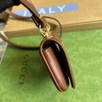 Gucci Blondie Card Case Wallet Shoulder Bag 4.5in/ 12cm Brown Gold Hardware For Women - Image 8