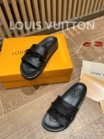 Louis Vuitton LV Sunset Flat Comfort Mule Black For Women LV - Image 3