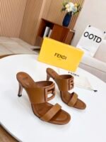 Fendi Baguette Brown Heels For Women - Image 4