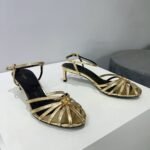 Celine Triomphe Sandal Gold Tone For Women - Image 3