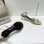 Celine Triomphe Sandal White For Women - Image 6