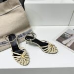Celine Triomphe Sandal White For Women - Image 10