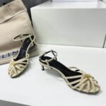 Celine Triomphe Sandal White For Women - Image 11