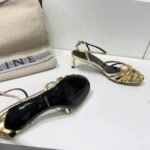 Celine Triomphe Sandal Gold Tone For Women - Image 7