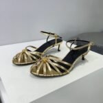 Celine Triomphe Sandal Gold Tone For Women - Image 10