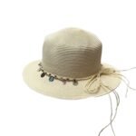 Celine Wide Brim Straw Hat Raffia Light Beige For Women 57cm/22.4in - Image 5