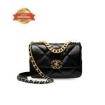 [True-to-ORIGINAL] Chanel 19 Handbag Black For Women 26cm/10.1in AS1160 B04852 94305