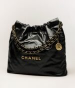 [True-to-ORIGINAL] Chanel 22 Shoulder Bag 16.4in/ 42cm Black Gold Hardware For Women AS3261 B08037 94305 - Image 3