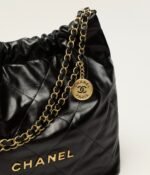[True-to-ORIGINAL] Chanel 22 Shoulder Bag 16.4in/ 42cm Black Gold Hardware For Women AS3261 B08037 94305 - Image 5