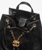 Chanel 25 Small Backpack 9.1in/ 23cm Black Gold Hardware For Women AS5600 B20304 94305 - Image 5