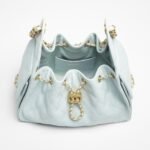 Chanel 25 Small Shoulder Bag 10.2in/ 26cm Light Blue Gold Hardware For Women AS5293 B20304 U2367 - Image 4
