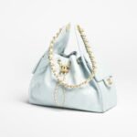 Chanel 25 Small Shoulder Bag 10.2in/ 26cm Light Blue Gold Hardware For Women AS5293 B20304 U2367 - Image 3