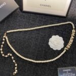 Chanel Pearl And Crystal Logo Gold Tone For Women - Image 3
