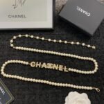 Chanel Pearl And Crystal Logo Gold Tone For Women - Image 7