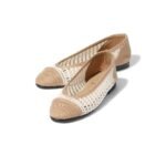 Chanel Raffia Ballet Flats White/Beige For Women G46352-B19806-NAFBO