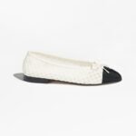 Chanel Ballet Flats White/Black For Women G02819-B20352-U0612 - Image 4