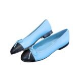 Chanel Ballet Flats Blue For Women - Image 3