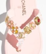 Chanel Blooming Charms Thongs Light Pink For Women G46304-B19719-NAEPT - Image 4