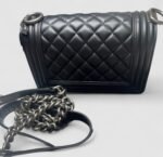 Chanel Boy Small Crossbody Bag 8.1in/ 20.5cm Black Silver Hardware For Women A67085-Y09953-94305 - Image 4