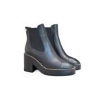 Chanel Chelsea Chunky Heel Boots Black For Women