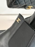 Chanel Chelsea Chunky Heel Boots Black For Women - Image 9