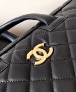 Chanel Classic Diamond-Quilted Suitcase Black For Women 19.3in/49cm - Image 6