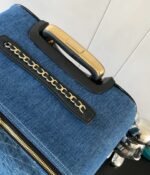 Chanel Classic Diamond-Quilted Suitcase Blue For Women 19.7in/50cm - Image 5