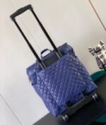 Chanel Classic Quilted Suitcase Blue For Women 17.7in/45cm - Image 3