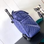 Chanel Classic Quilted Suitcase Blue For Women 17.7in/45cm - Image 4