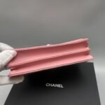 Chanel Clutch With Chain Top Handle Bag 7.3in/ 18.5cm Pink Silver Hardware For Women - Image 7
