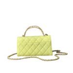 Chanel Flap Bag Phone Holder With Chain Crossbody 7.1in/ 18cm Yellow Gold Hardware For Women - Image 2