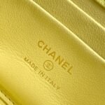 Chanel Flap Bag Phone Holder With Chain Crossbody 7.1in/ 18cm Yellow Gold Hardware For Women - Image 9