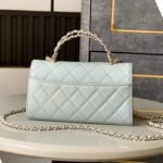 Chanel Flap Bag Phone Holder With Chain Crossbody 7.1in/ 18cm Light Blue Gold Hardware For Women - Image 8