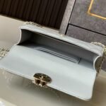 Chanel Flap Bag Phone Holder With Chain Crossbody 7.1in/ 18cm Light Blue Gold Hardware For Women - Image 4