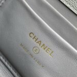 Chanel Flap Bag Phone Holder With Chain Crossbody 7.1in/ 18cm Light Blue Gold Hardware For Women - Image 3