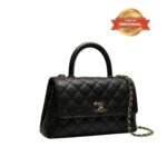 [True-to-ORIGINAL] Chanel Flap Bag Large Top Handle 9.4in/ 24cm Black Gold Hardware For Women A92990 B05061 94305 - Image 3